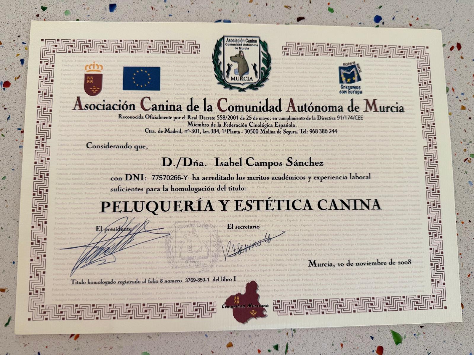 Diploma Peluquería y Estética Canina